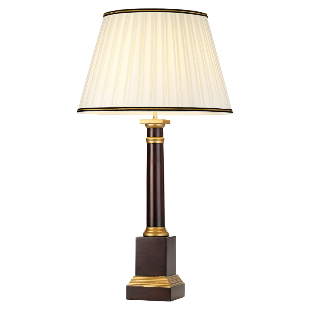 Lampada da tavolo Louviers legno rosso/oro 83cm E27