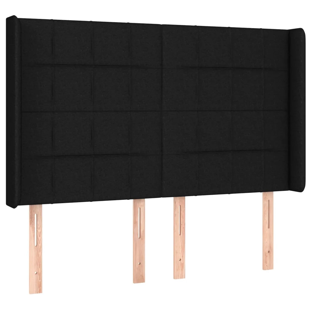 Letto a Molle con Materasso e LED Nero 140x200 cm in Tessuto 3138879