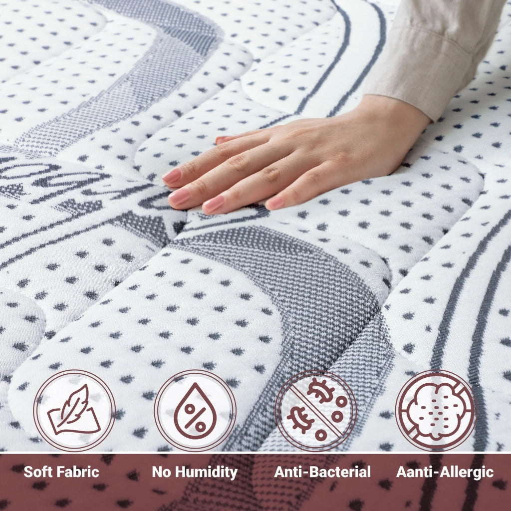 Materasso in Memory Foam Singolo 110x175 Altezza 22 cm | Rigidità media/alta | Tessuto Anallergico e Traspirante | Proprieta' Ortopediche Automodellanti | Prodotto in Italia