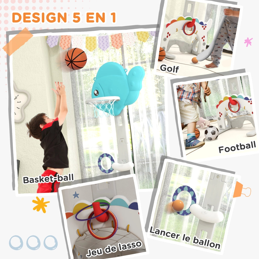 Casetta portagiochi multifunzione per bambini ¨C Minimal ¨C blu e gris