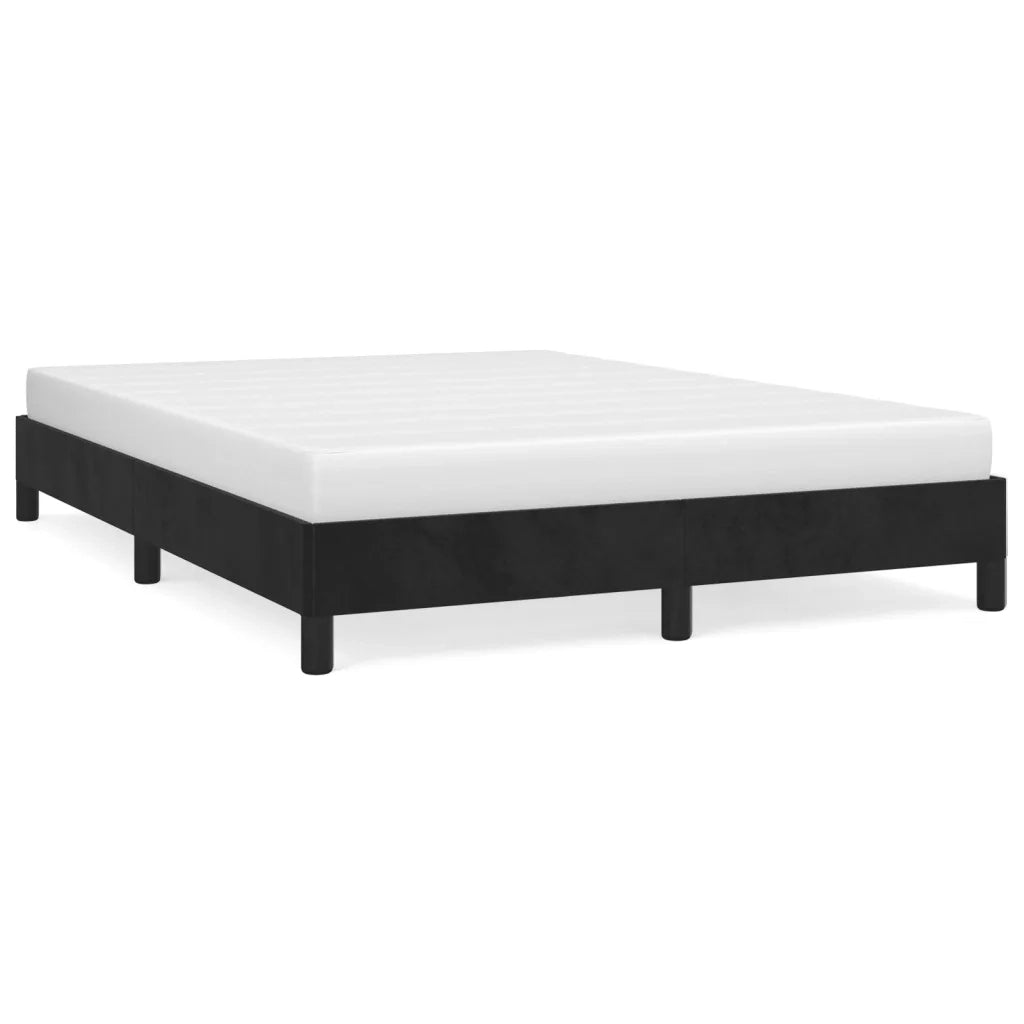 Giroletto senza Materasso Nero 140x190 cm in Velluto 346972