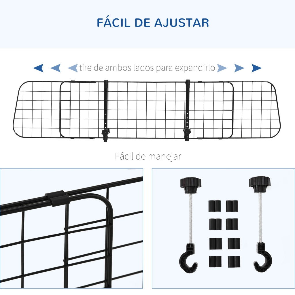 Barriera Protettiva per Cani Auto ¨C Zephmum ¨C Nero 91-152x30 cm