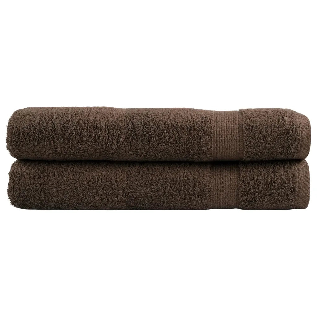 Asciugamani da sauna premium SOLUND 2 pezzi marrone 80x200 cm 600 g/m² 137242