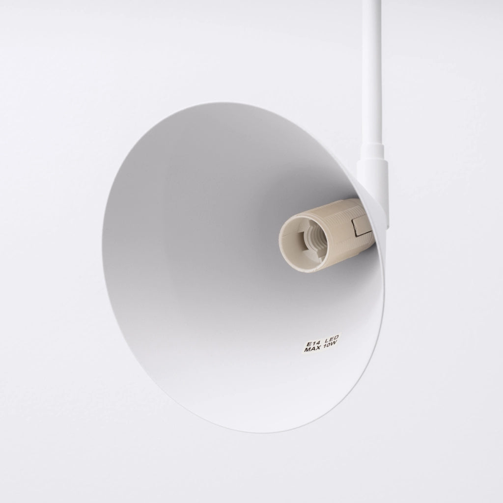 Lampada da parete NOX in acciaio bianco opaco E14 10W LED Design moderno