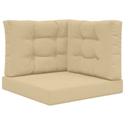 Cuscino per divano da esterno 3 pz | Cuscini per sedie Beige Poliestere