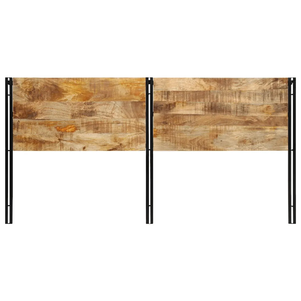 Testiera-Testata 200 cm in Legno Massello di Mango e Ferro