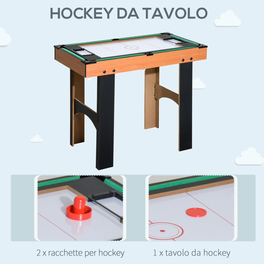 Tavolo Multigioco 4in 1 con Accessori di Gioco 92x78x80 cm in MDF Multicolore