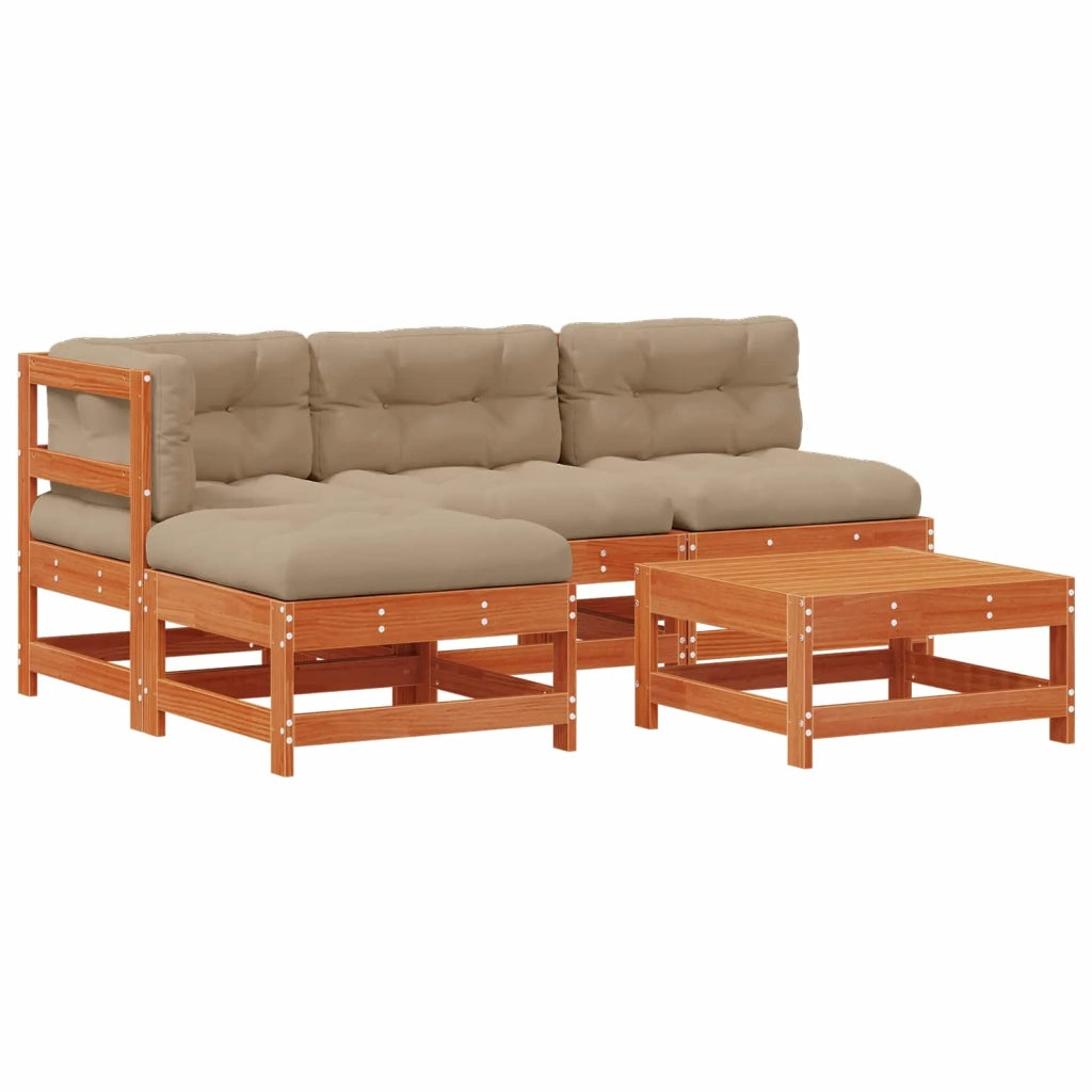 Set Lounge da Giardino 5 pcs Marrone Cerato 3418089