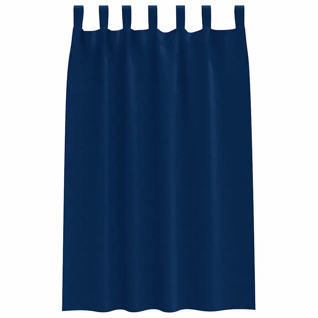 Tende Blackout con Anelli 2 pcs Blu Scuro 175 x 140 cm 4107584