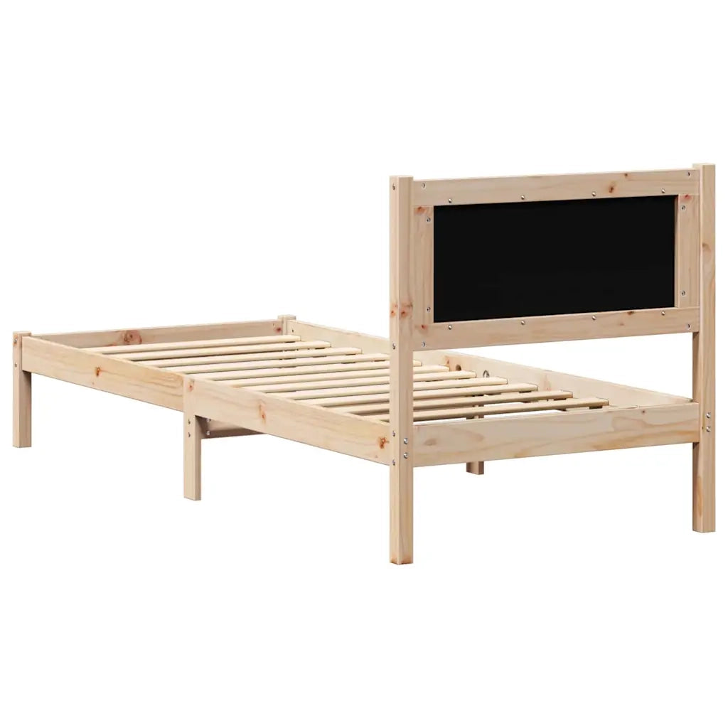 Struttura del letto Grigio scuro 90 x 200 cm Pino massello 878215