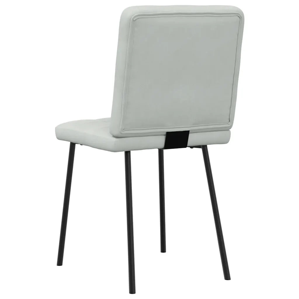 Sedie da Pranzo 4 pz Grigio Chiaro in Velluto 3315157