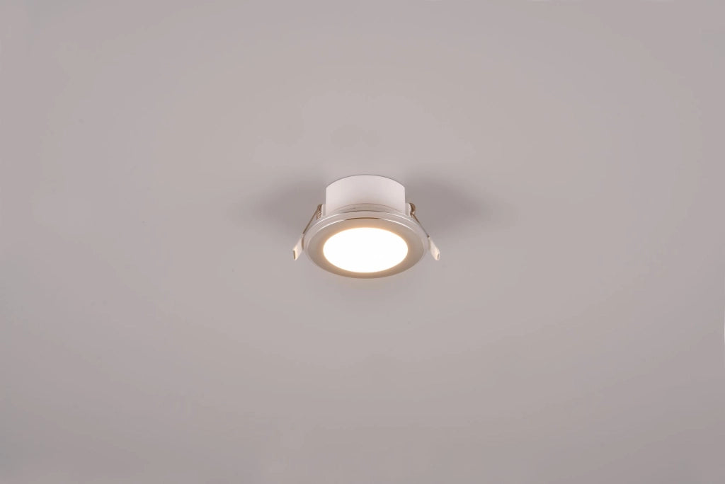ARGUS FARETTO DA INCASSO LED 1W-4W 350lm, 3000K ROTONDO BORDO CROMATO + FUNZIONE RGB D. 8,2CM DIMMERABILE