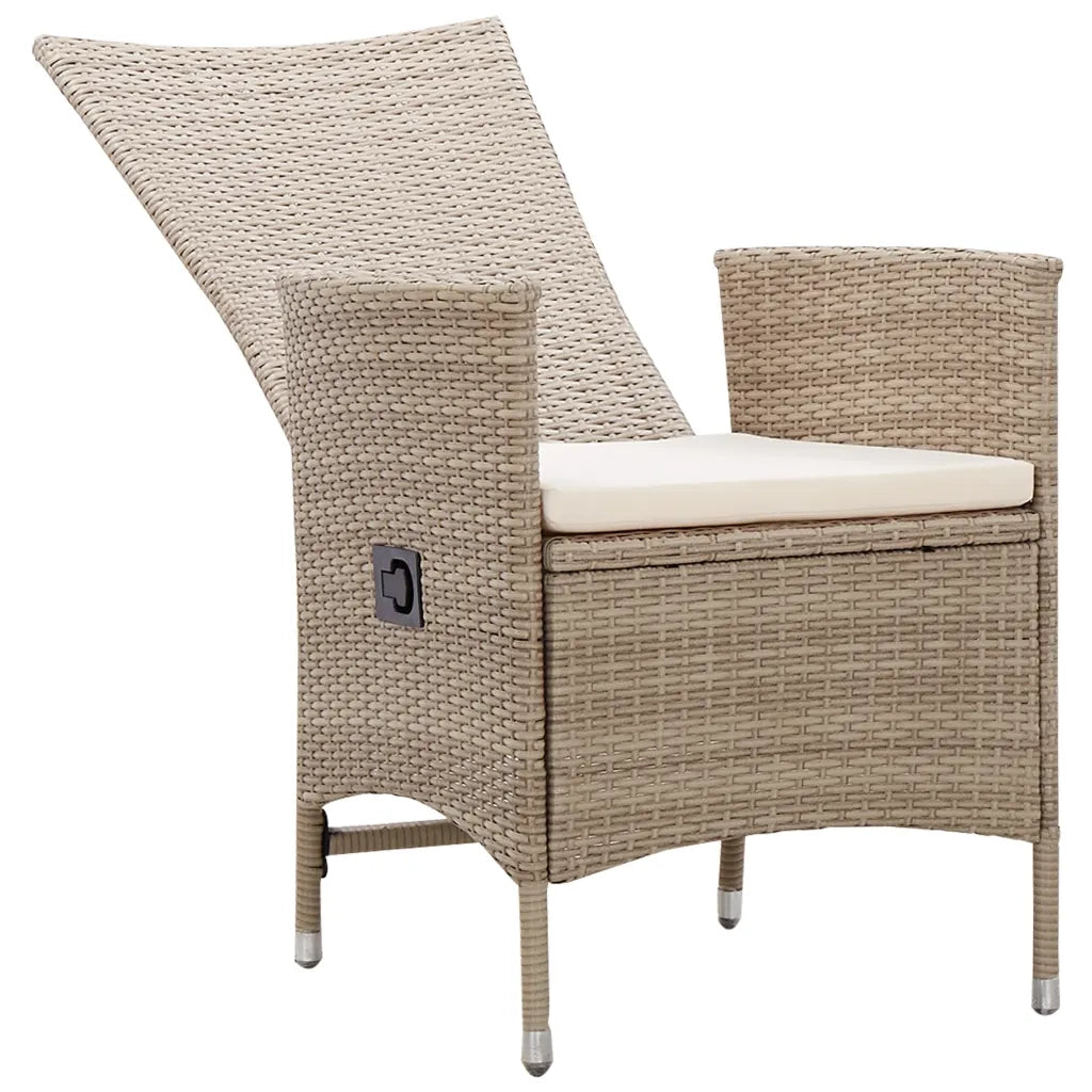Set Mobili da Pranzo per Giardino 5 pz Beige 3068759
