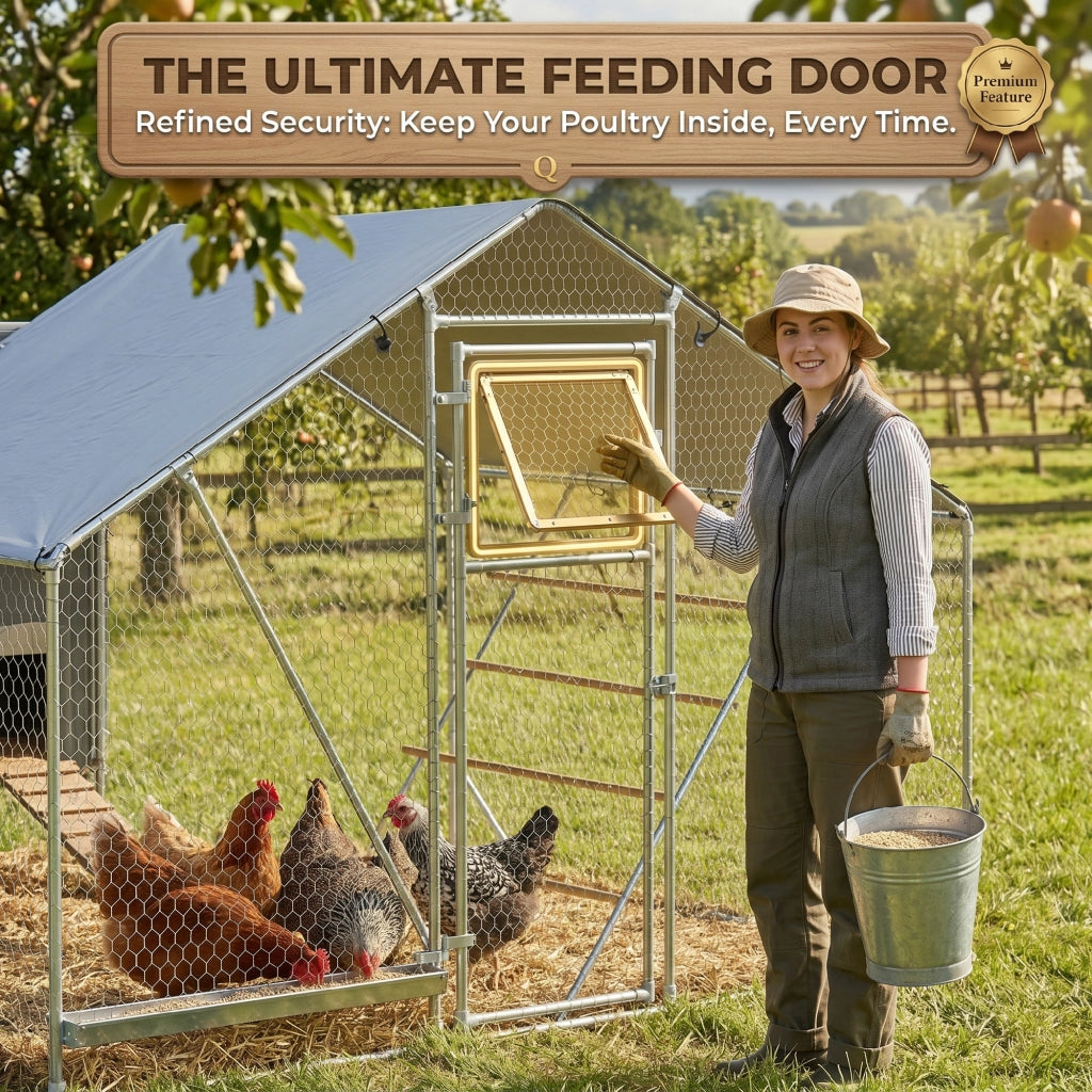 Recinto per Galline da Giardino ¨C zephmum ¨C Argento 3x2x1.9m