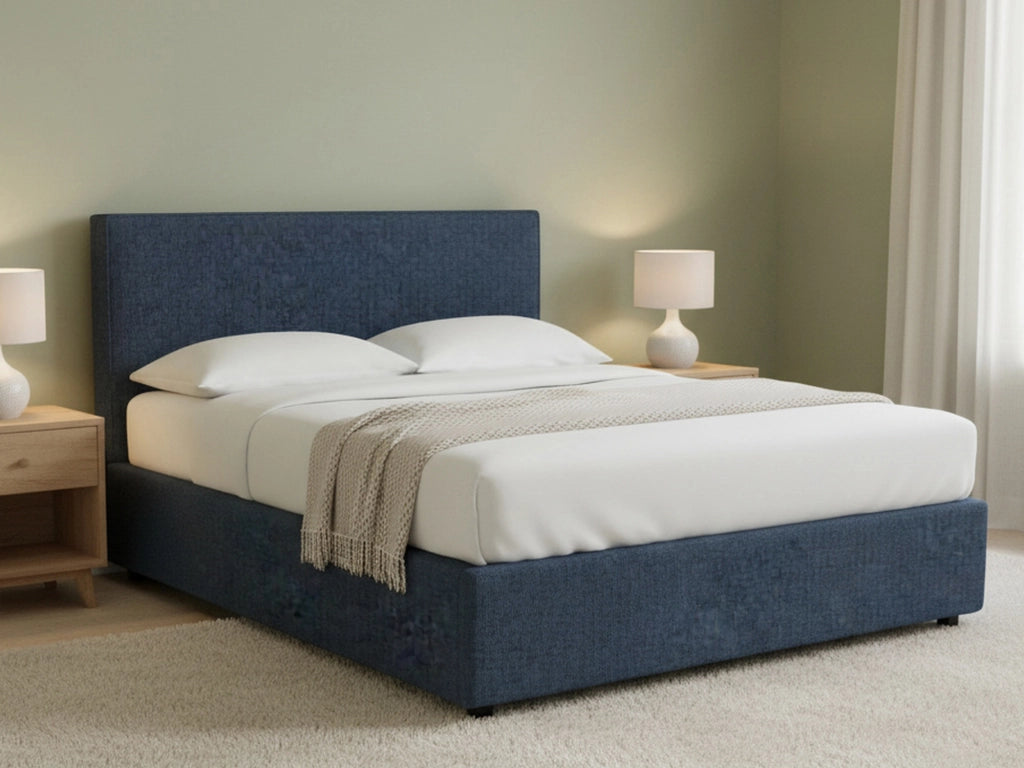Redditch, Letto Piazza e Mezza Sfoderabile Made in Italy, blu