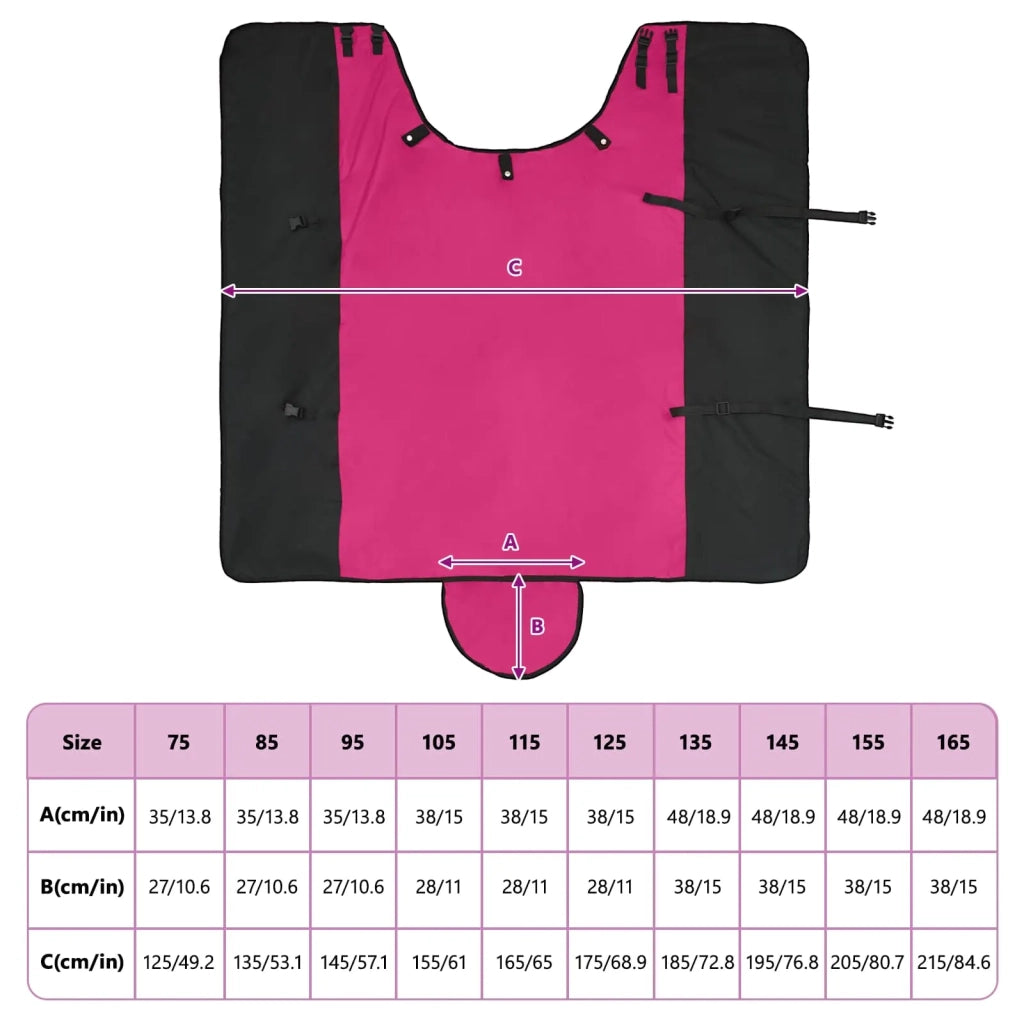 Coperta per Cavalli Rosa e Nero 95 cm Poliestere CFW7844162