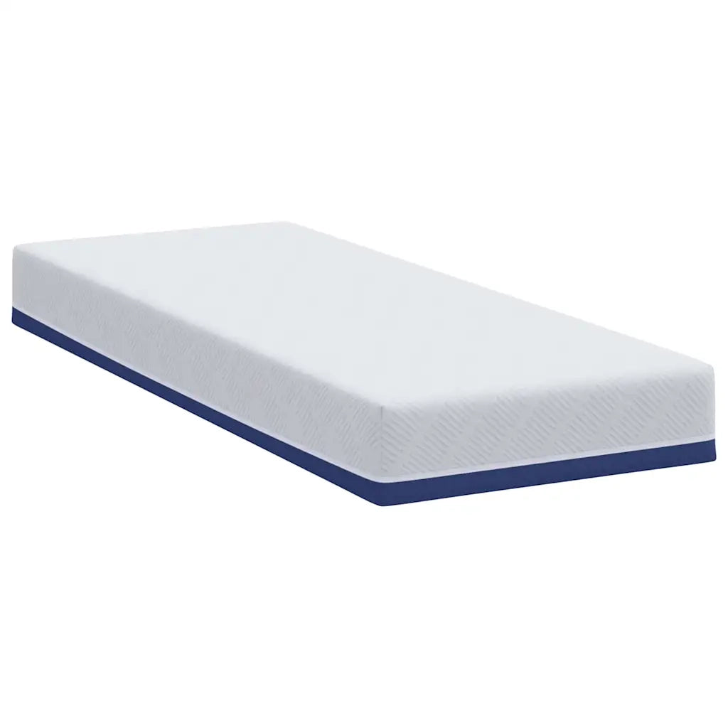 Materasso-Materasso per letto Bianco e Blu 80 x 200 cm Tessuto Jacquard