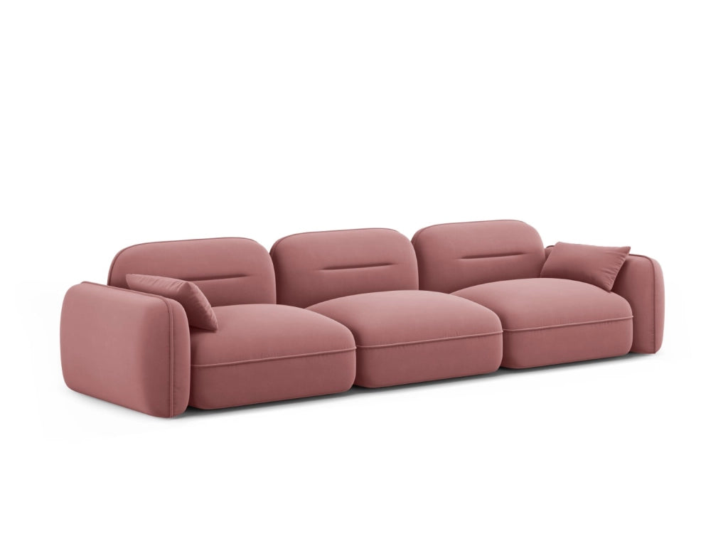 Cosmopolitan Design - Divano modulare "Sydney" 4 posti in velluto salmone 