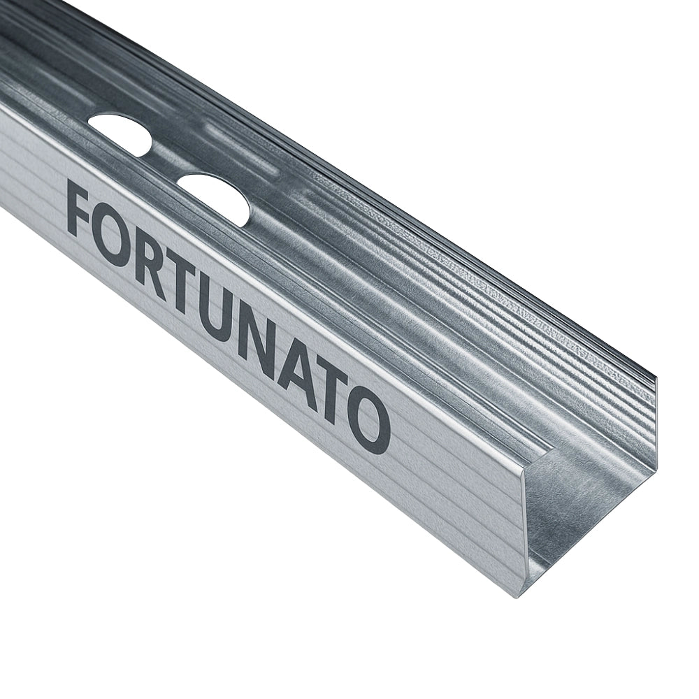 Montante c standard lungo 1 m profilo preforato sp 0,6 mm fissaggio cartongesso *** pezzi 8, misure 47 x 99 x 50 mm, ...