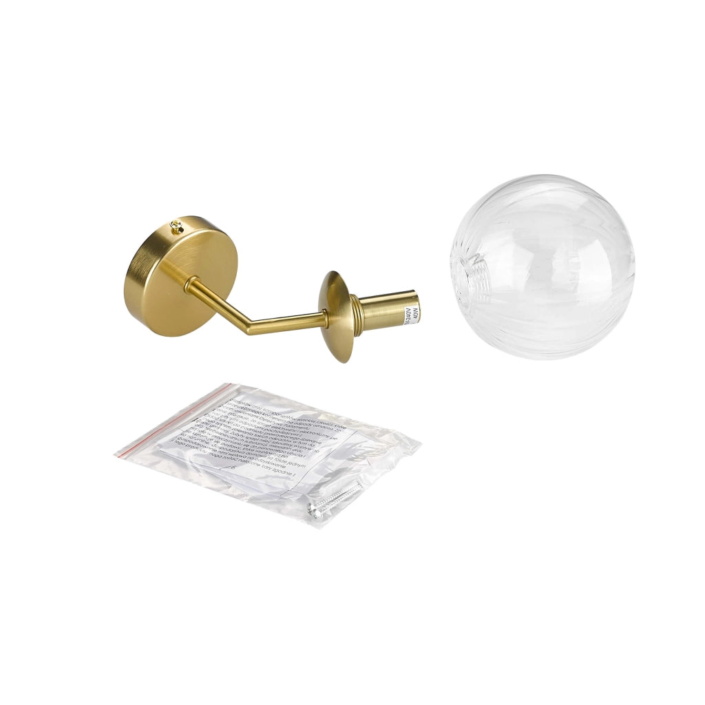 Applique Arette oro vetro trasparente G9 Light Prestige
