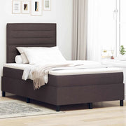 Letto a molle con materasso Marrone scuro 120 x 200 cm Tessuto 3342784