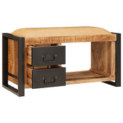 Panchina con contenitore Marrone Legno massello di mango