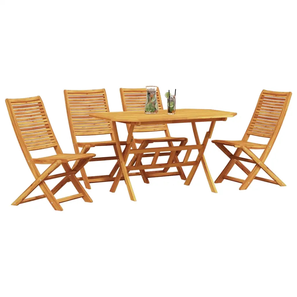 Set da Pranzo per Giardino 5 pcs Marrone 3375710