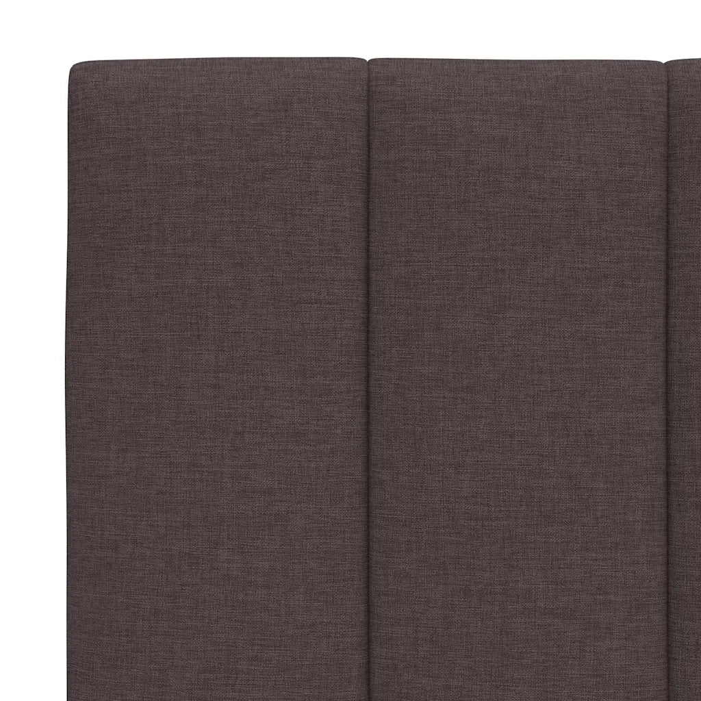 Cuscino Testiera Hanko Marrone Scuro 120 cm in Tessuto 4019159