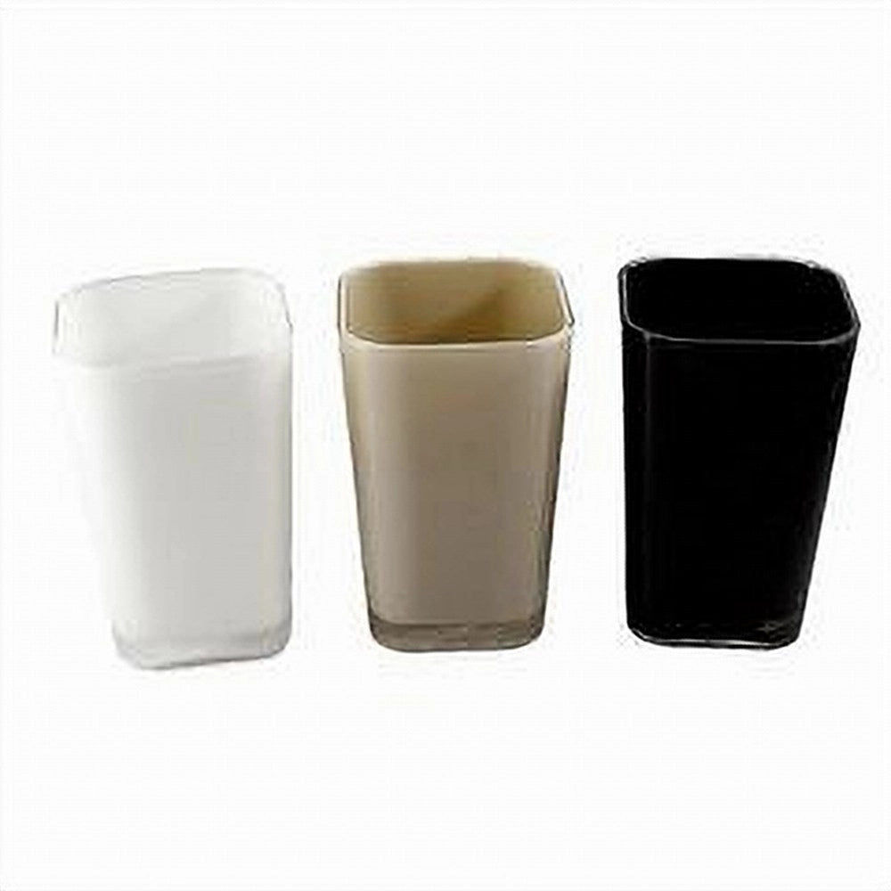 Trade Shop - Bicchiere Porta Spazzolini Dentifricio Rettangolare Accessori Arredo Bagno 52402 -
