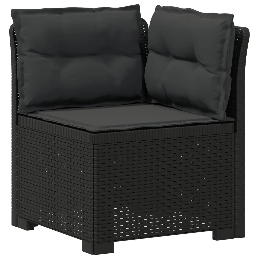Divano da esterno-Divano da Giardino 3 posti con cuscini in look rattan PP 319327