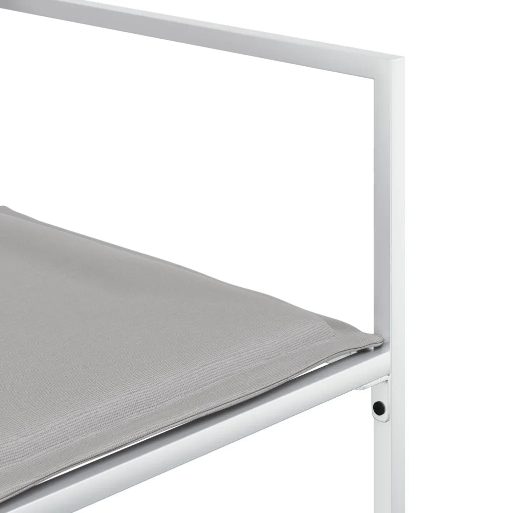 Set da Pranzo da Giardino 11 pz con Cuscini Bianco in Textilene 3295094