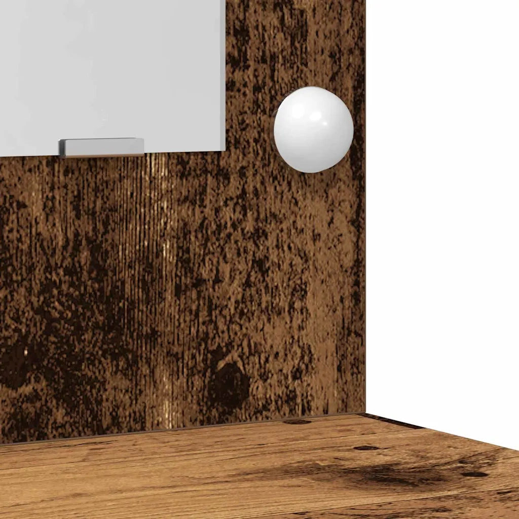 Set da tavolo da trucco con LED con porta 3 pcs Legno vecchio 3334288