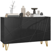 Credenza con 3 ante e ripiani regolabili ¨C Xylo ¨C Nero 120x40x75 cm