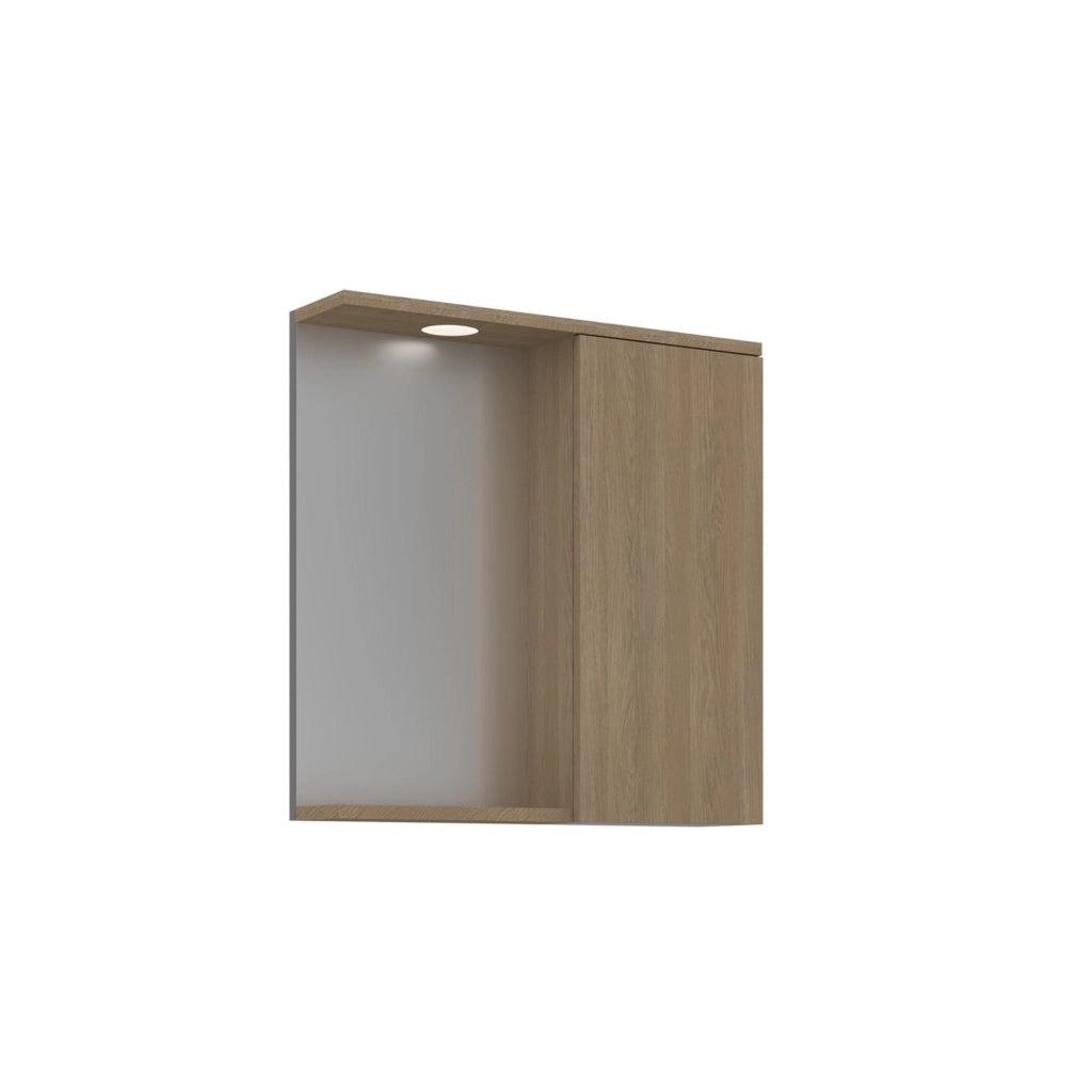 Mobile da bagno con specchio "Purus 65" - 63 x 18 x 68 cm - Rovere Sonomo