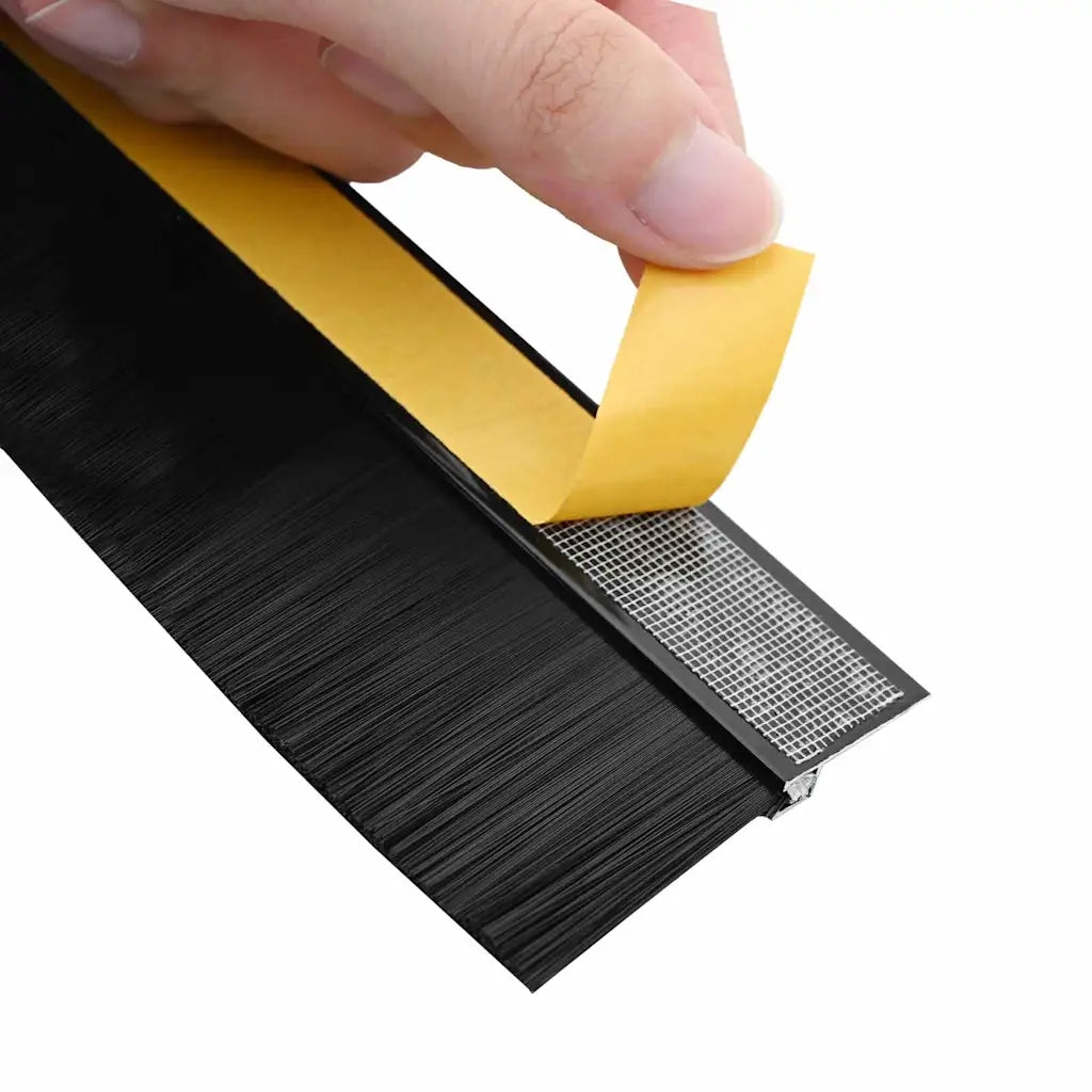 Spazzole per porte autoadesive 6 pz Nero 100 cm CFW8152773