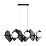 Lampadario Emibig Drifton 6 Nero 6xE14 regolabile max100cm