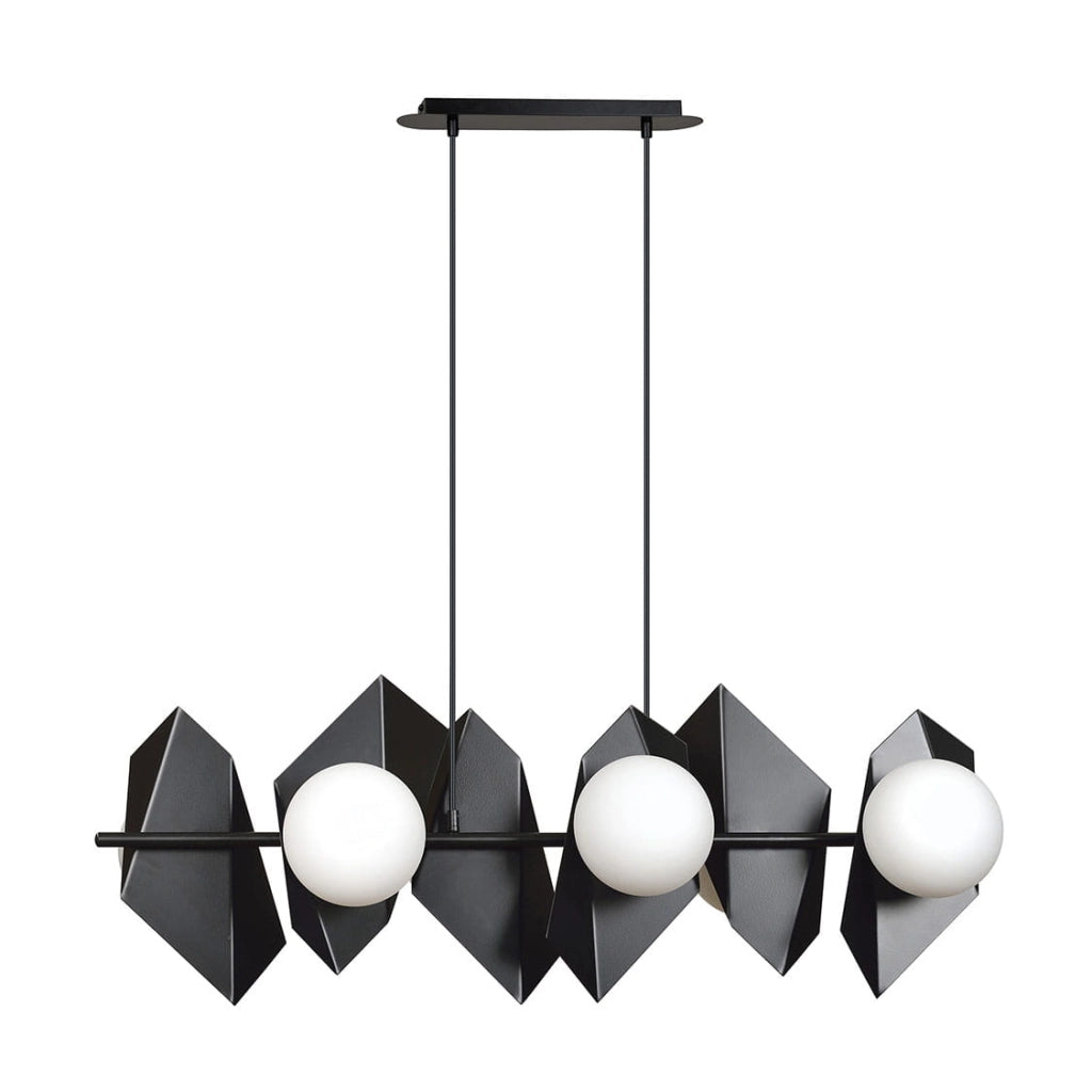 Lampadario Emibig Drifton 6 Nero 6xE14 regolabile max100cm