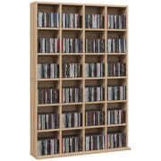 Mobile per CD e DVD con Ripiani Regolabili ¨C zephmum ¨C Legno 89x20x130.5 cm