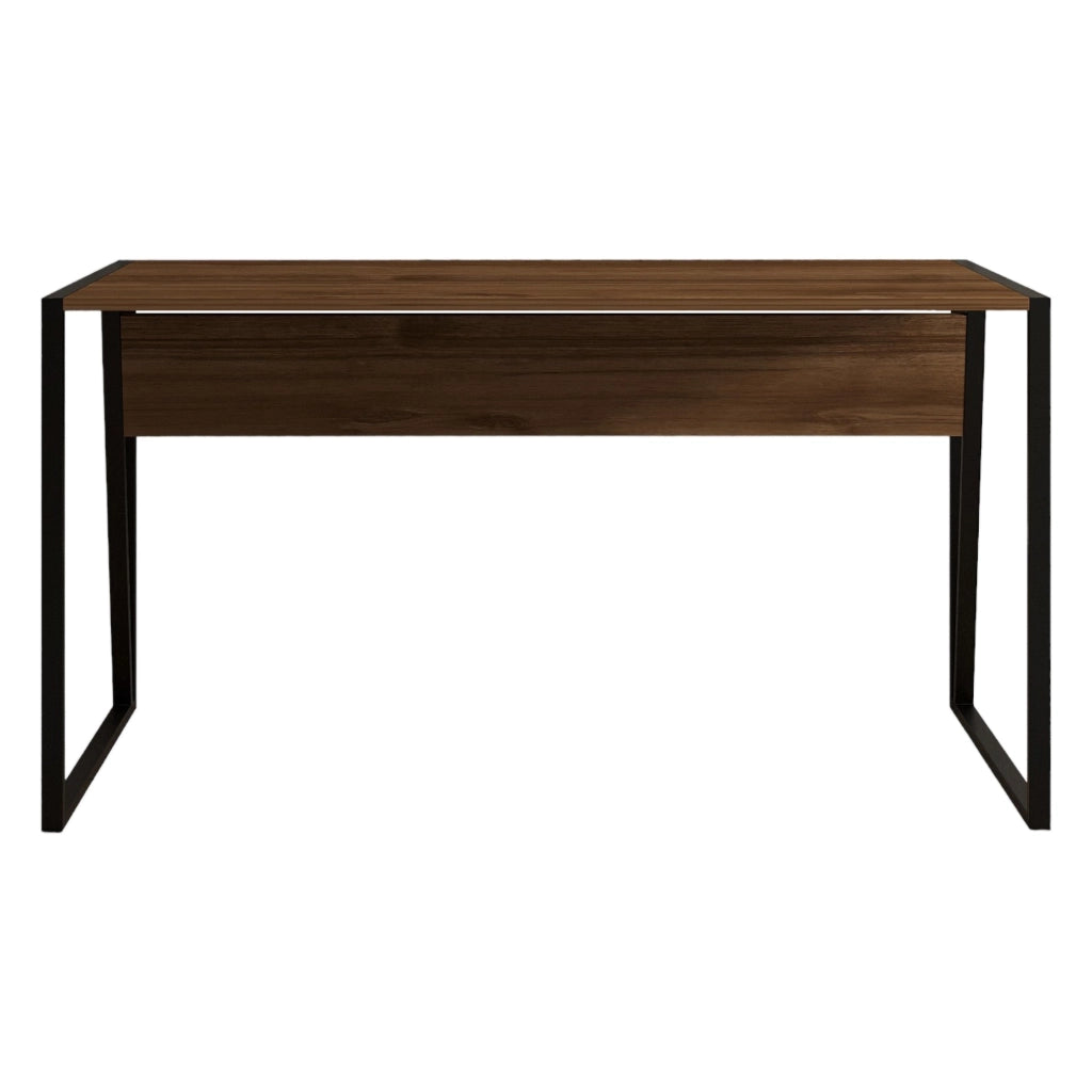 Frascati, Scrivania un Ripiano, 140x70x74h cm Marrone Noce
