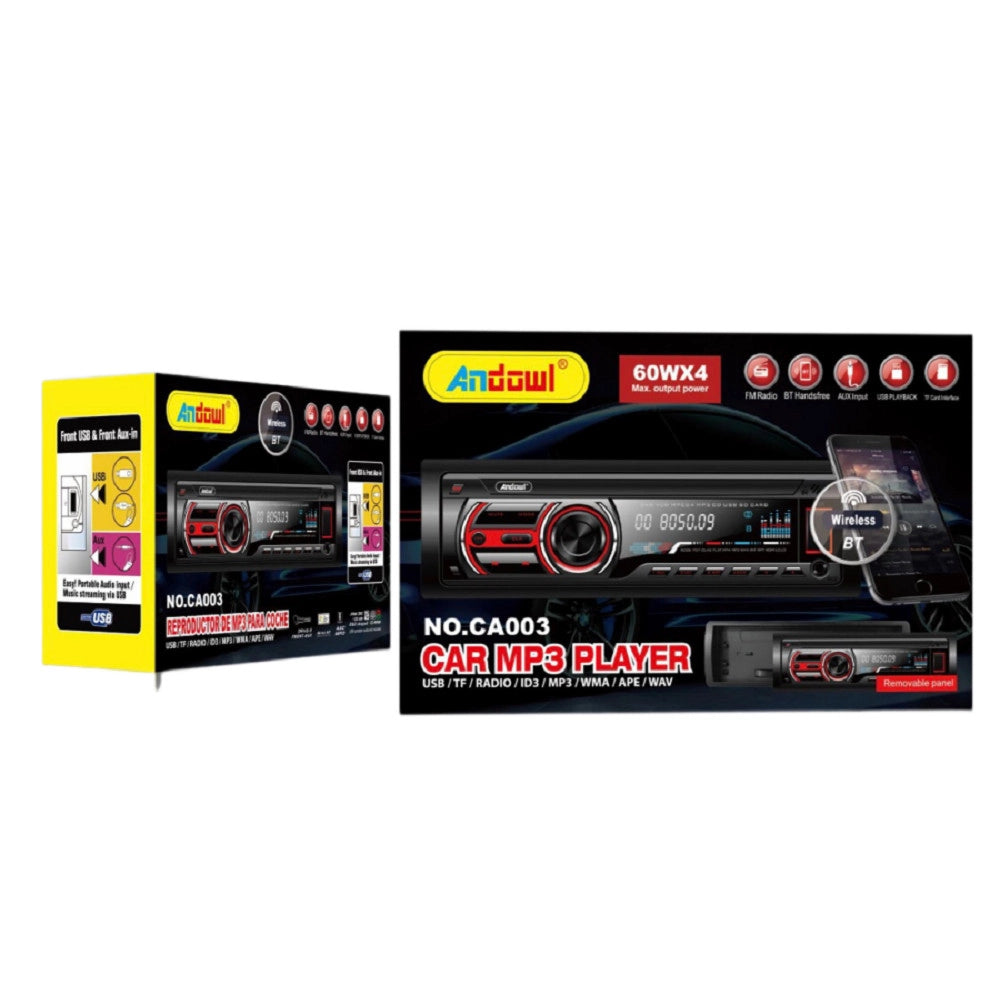 Trade Shop - Autoradio Lettore Mp3 Ca003 Audio Per Auto Universale 1 Din Bluetooth Wireless -
