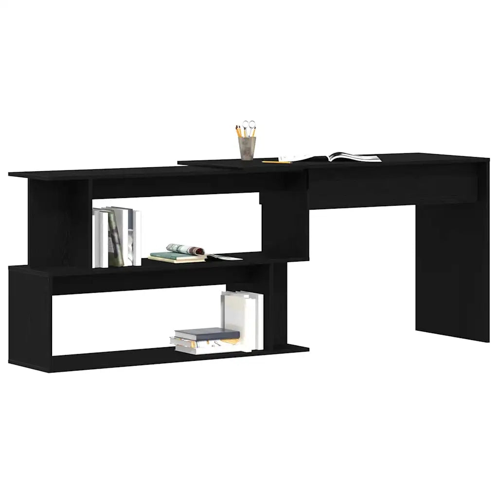 Scrivania Rovere Nero 200 x 50 x 76 cm Legno multistrato 862465