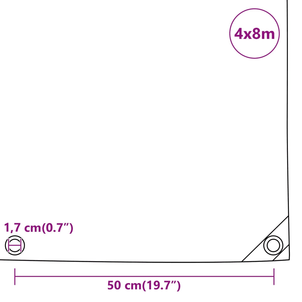 Telone Antracite 4x8 m 650 g/m2