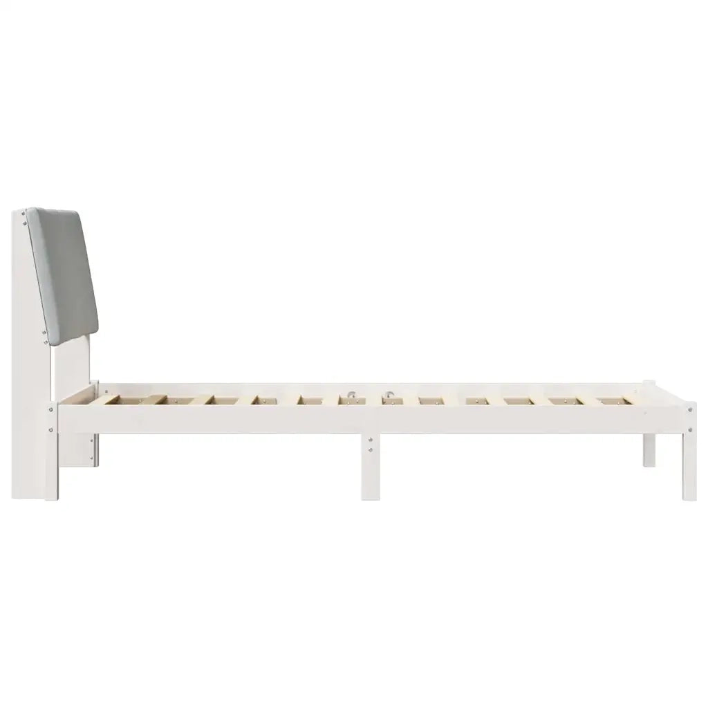 Struttura del letto-Giroletto-Rete del Letto Bianco e grigio chiaro 100 x 200 cm 496629