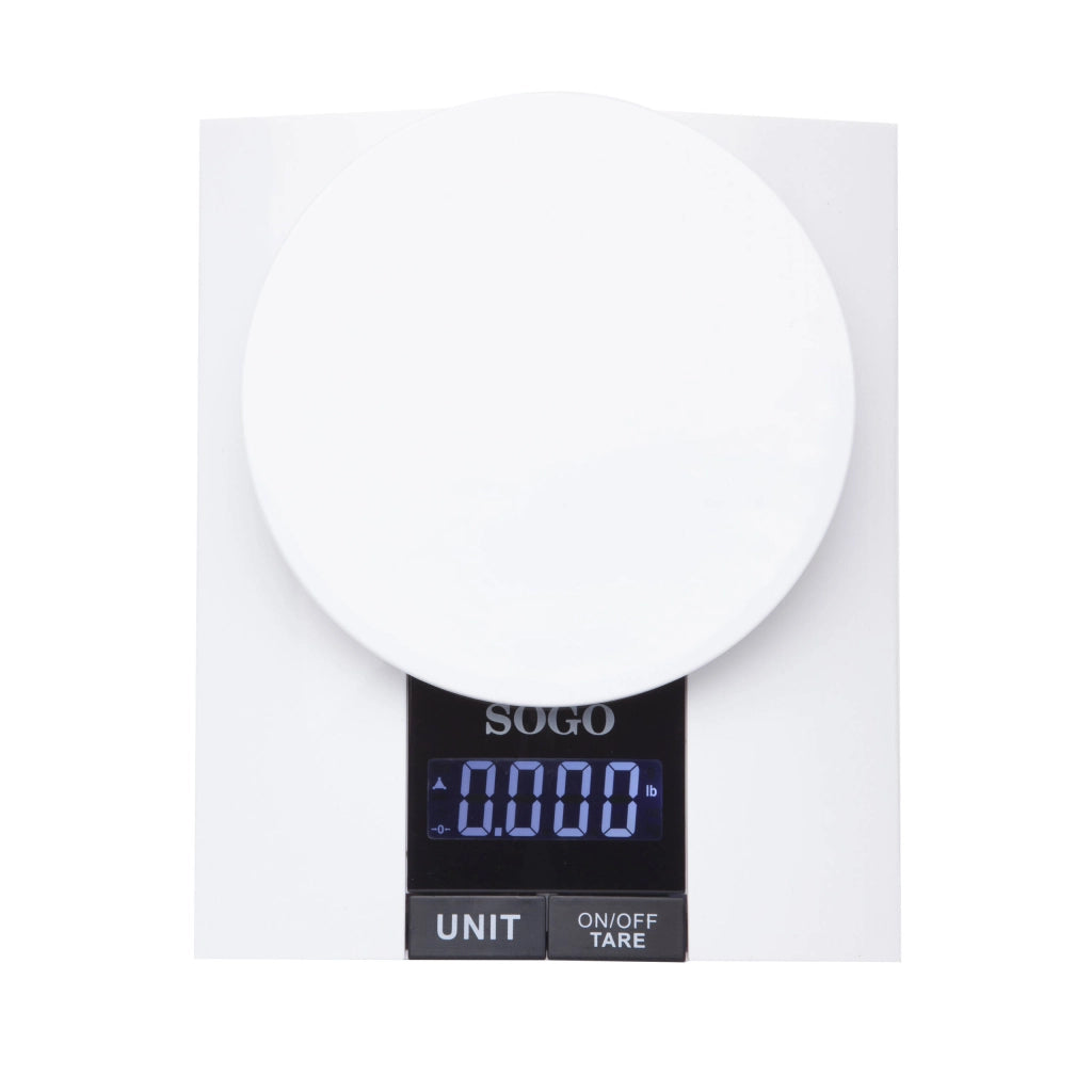 Bilancia da cucina digitale elettronica 3kg, display LED retroilluminato bianco, precisione 1g, funzioni tara e zero - SOGO