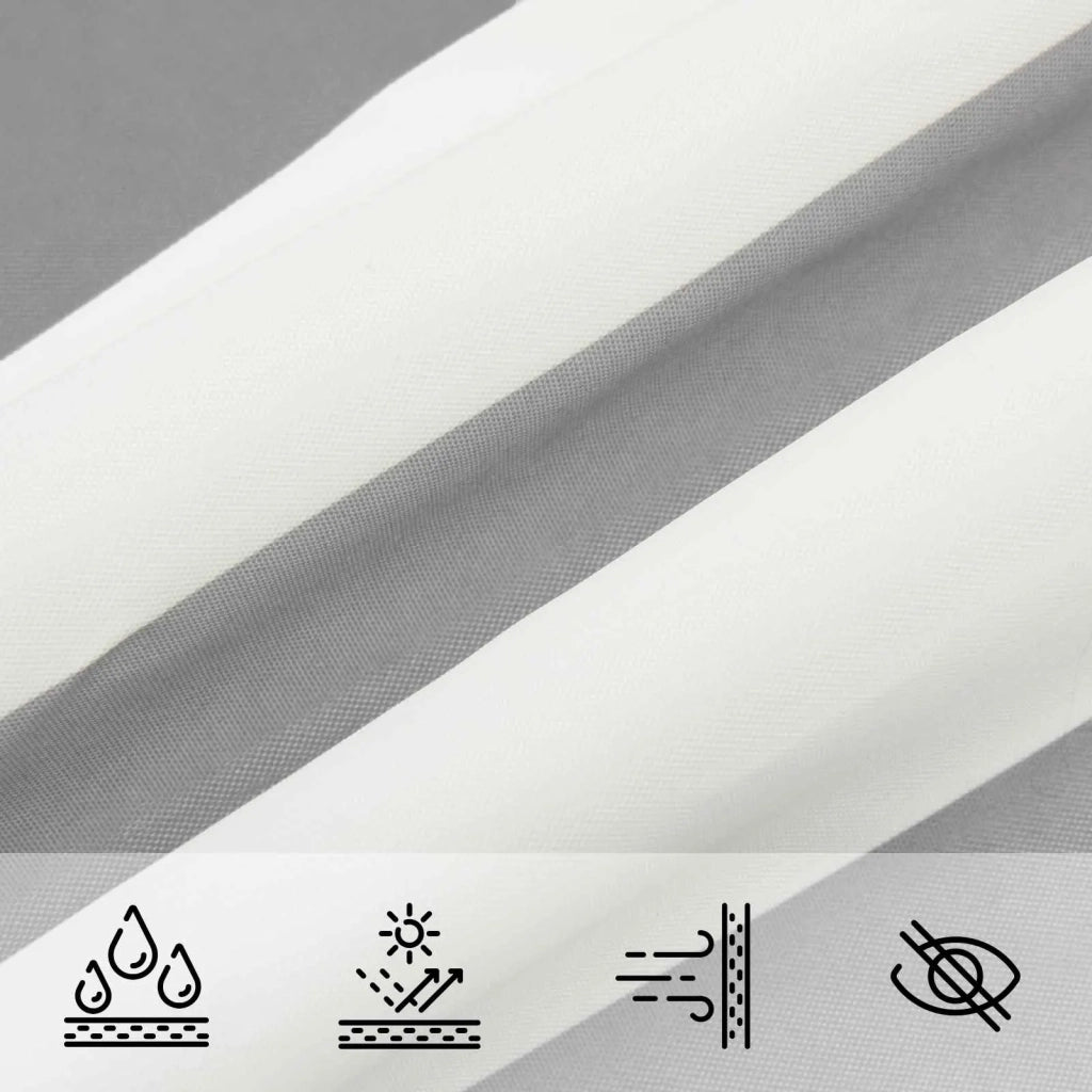 Vela da ombra solare Grigio chiaro e bianco 6 x 4 m 42031131