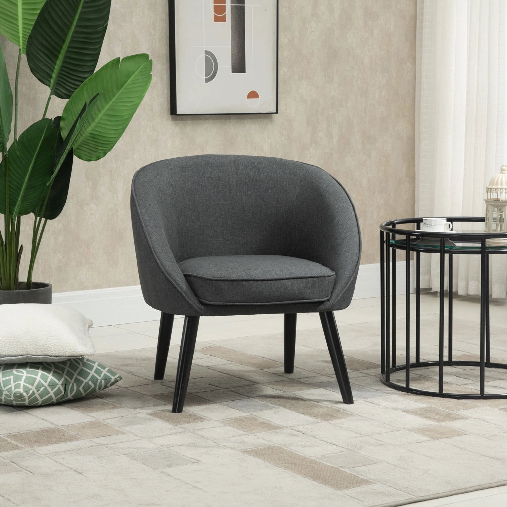 Poltrona Relax Legno Tessuto ¨C Minimal ¨C Grigio