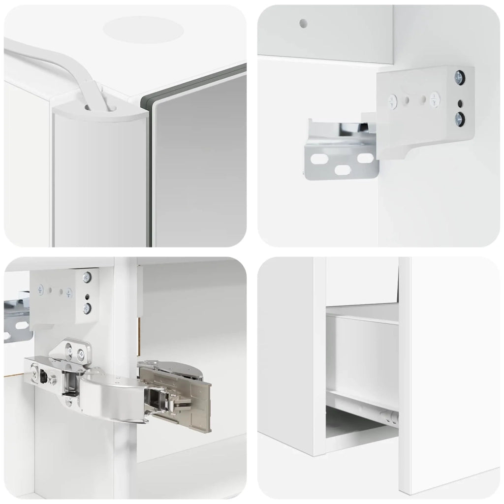 Set di mobili per il bagno 4 pz Bianco 3407103