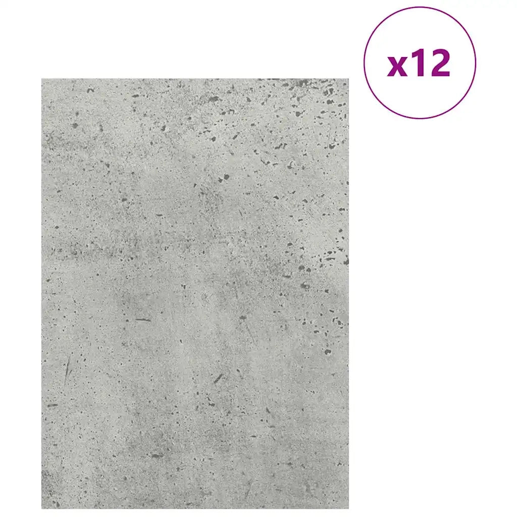 Pannelli decorativi 12 pcs Grigio cemento 30 x 42 x 0.27 cm 885589