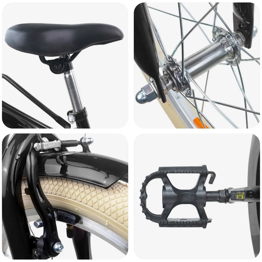 Bicicletta per Bambini 24 Pollici per 8-12 anni Nero 42009697