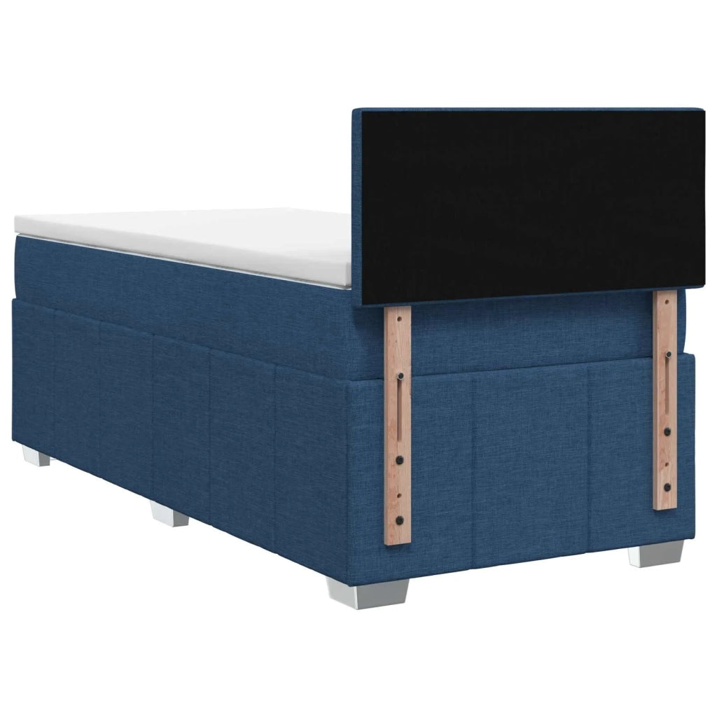 Letto box spring con materasso Blu 90 x 200 cm Tessuto 3452592
